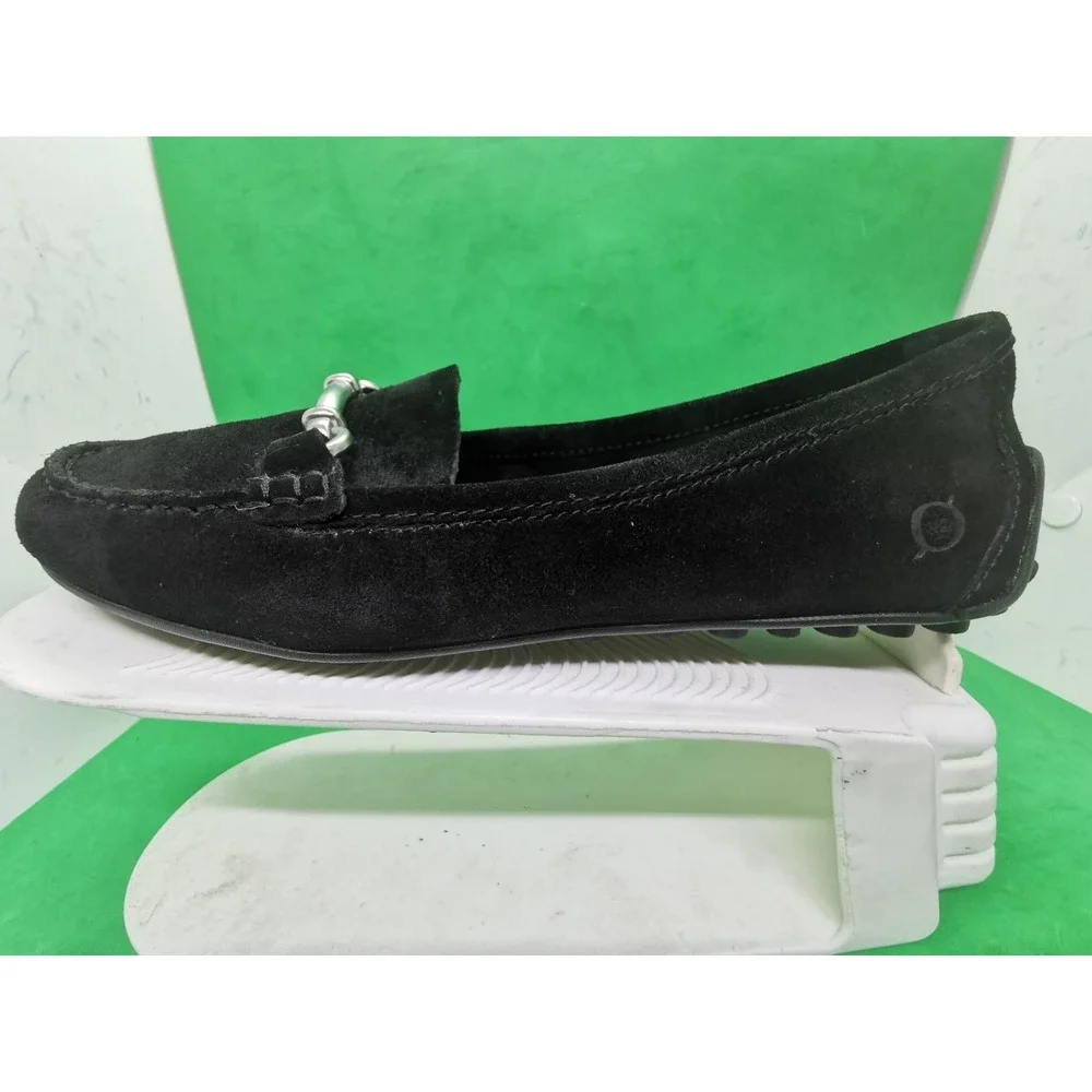 Born® Womens Size 8.5US Very Comfortable Magnolia Loafer Black Suede Leather